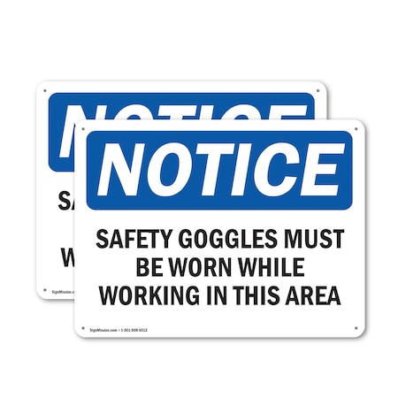 Signmission 18 in Height, 24 in Width, Aluminum, Rectangle OS-2PACK-NS-A-1824-L-18207